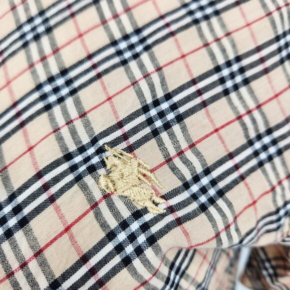 Burberry London Vintage Nova Check Plaid Short Sleeve Shirt SIZE SMALL - Picture 6 of 7